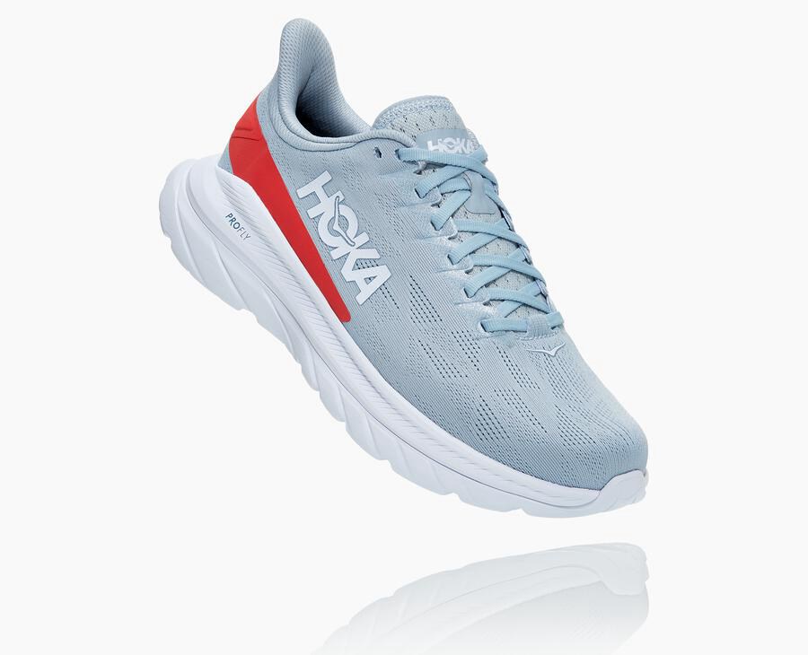 Hoka One One Hardloopschoenen Heren - Mach 4 - Blauw/Wit - UM0315627